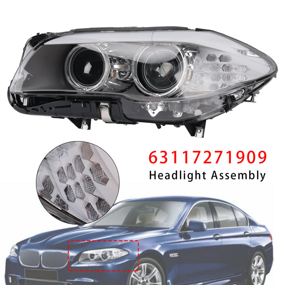 2010-2013 BMW 5 Series F10 Saloon W/O AFS Xenon LED DRL Left Headlight 63117271909