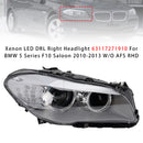 BMW 5 Series F10 Sedan 2010-2013 W/O AFS Xenon LED DRL Oikea ajovalo 63117271910-1