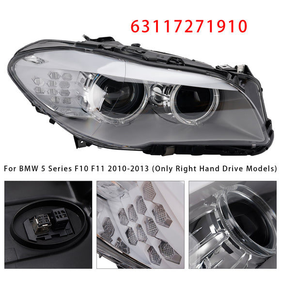 BMW 5 Series F10 Sedan 2010-2013 W/O AFS Xenon LED DRL Oikea ajovalo 63117271910