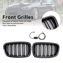 2PCS Front Bumper Kidney Grille Grill Fit BMW 1 Series F20 F21 2012-2014-1