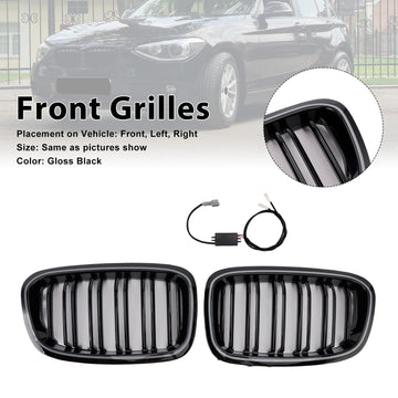 2 STUKS Voorbumper Nieren Grill Fit BMW 1 Serie F20 F21 2012-2014