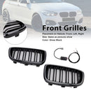 2PCS Front Bumper Kidney Grille Grill Fit BMW 1 Series F20 F21 2012-2014-2