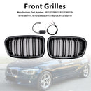 2PCS Front Bumper Kidney Grille Grill Fit BMW 1 Series F20 F21 2012-2014-4