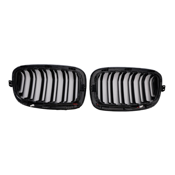 2PCS Front Bumper Kidney Grille Grill Fit BMW 1 Series F20 F21 2012-2014