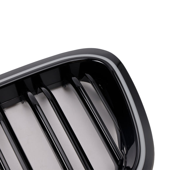2PCS Front Bumper Kidney Grille Grill Fit BMW 1 Series F20 F21 2012-2014