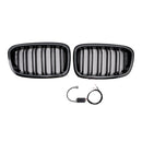 2PCS Front Bumper Kidney Grille Grill Fit BMW 1 Series F20 F21 2012-2014-15