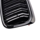 Kiiltävä musta kaksoislamelli etumunuaissäleikkö sopii BMW 5-sarjan G30 G31 2017-2020-9