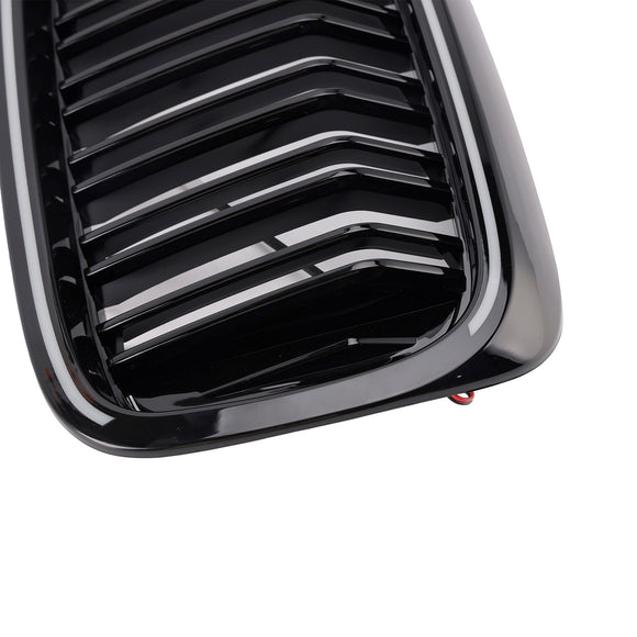 Kiiltävä musta kaksoislamelli etumunuaissäleikkö sopii BMW 5-sarjan G30 G31 2017-2020