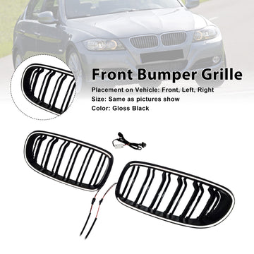 Doppelrippen-Frontnierengrill, passend für BMW 3er E90/E91 2009–2011 LCI - 0