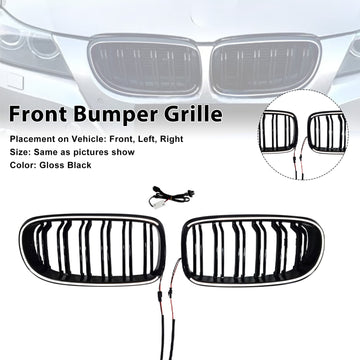 Doppelrippen-Frontnierengrill, passend für BMW 3er E90/E91 2009–2011 LCI