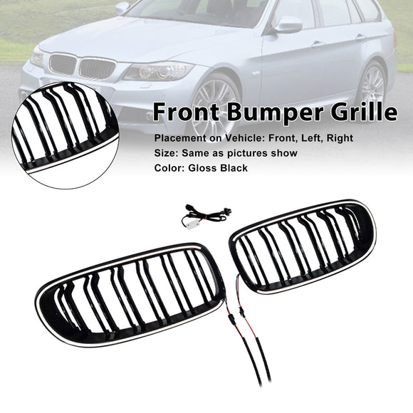 Dubbele Rib Nier Grill Grille Fit BMW 3 Serie E90/E91 2009-2011 LCI