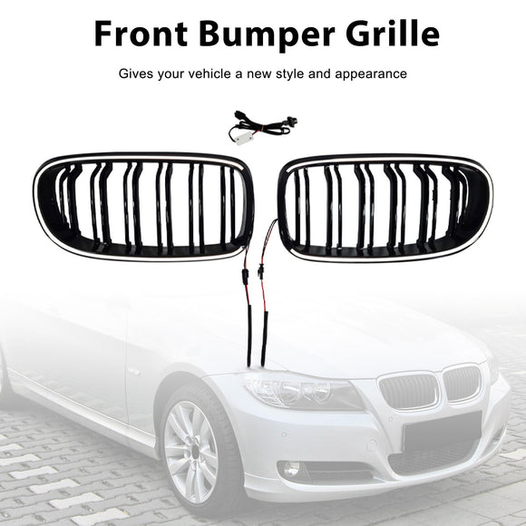 Dubbele Rib Nier Grill Grille Fit BMW 3 Serie E90/E91 2009-2011 LCI