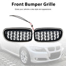 Diamond Front Kidney Grill Grille Fit BMW 3 Series E90/E91 2009-2011 LCI-4