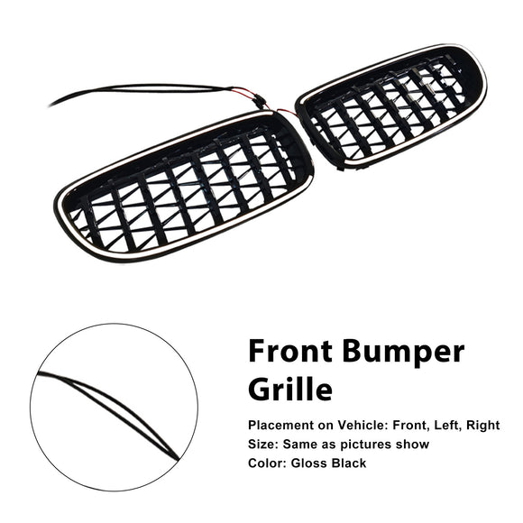 Diamond Front Kidney Grill Grille Fit BMW 3 Series E90/E91 2009-2011 LCI