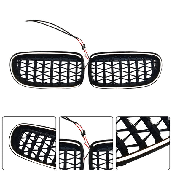 Diamond Front Kidney Grill Grille Fit BMW 3 Series E90/E91 2009-2011 LCI