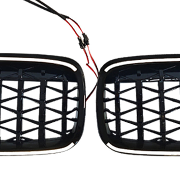 Diamond Front Kidney Grill Grille Fit BMW 3 Series E90/E91 2009-2011 LCI