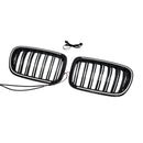Svart främre stötfångare njurgrill Grill Passar BMW X3 F25 2011-2014 Dual Line-7