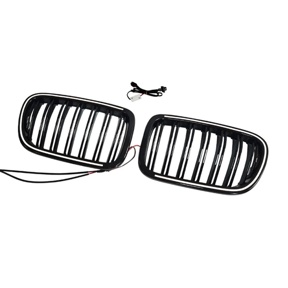 Svart främre stötfångare njurgrill Grill Passar BMW X3 F25 2011-2014 Dual Line
