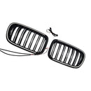 Svart främre stötfångare njurgrill Grill Passar BMW X3 F25 2011-2014 Dual Line-8