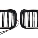 Svart främre stötfångare njurgrill Grill Passar BMW X3 F25 2011-2014 Dual Line-11