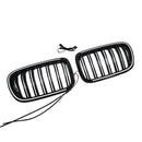 Svart främre stötfångare njurgrill Grill Passar BMW X3 F25 2011-2014 Dual Line-17
