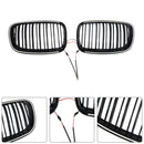 Rejilla de riñón para parachoques delantero, color negro brillante, compatible con BMW X5 E70 X6 E71 2007-2013-6