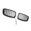 Rejilla de riñón para parachoques delantero, color negro brillante, compatible con BMW X5 E70 X6 E71 2007-2013-7