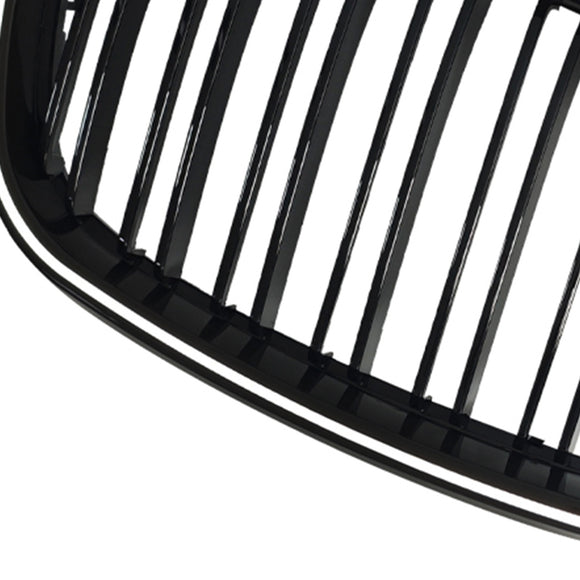 Rejilla de riñón para parachoques delantero, color negro brillante, compatible con BMW X5 E70 X6 E71 2007-2013
