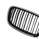 Rejilla de riñón para parachoques delantero, color negro brillante, compatible con BMW X5 E70 X6 E71 2007-2013-12