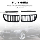Etumunuaisen kaksoislamellisäleikkö sopii BMW E90 Sedan Wagon 320i 2004-2007 musta-4
