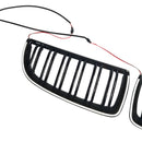 Etumunuaisen kaksoislamellisäleikkö sopii BMW E90 Sedan Wagon 320i 2004-2007 musta-9