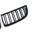Etumunuaisen kaksoislamellisäleikkö sopii BMW E90 Sedan Wagon 320i 2004-2007 musta-11