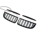 Etumunuaisen kaksoislamellisäleikkö sopii BMW E90 Sedan Wagon 320i 2004-2007 musta-16