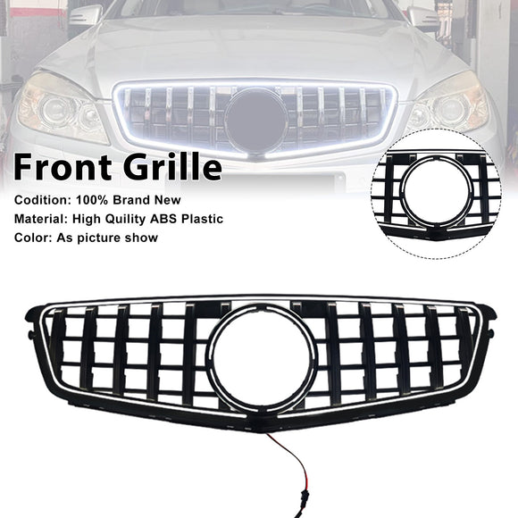 GT-Style Front Bumper Grill Grille Fit Benz C-Class W204 C300 C350 2008-2014