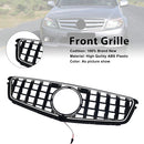 GT-Style Front Bumper Grill Grille Fit Benz C-Class W204 C300 C350 2008-2014-2