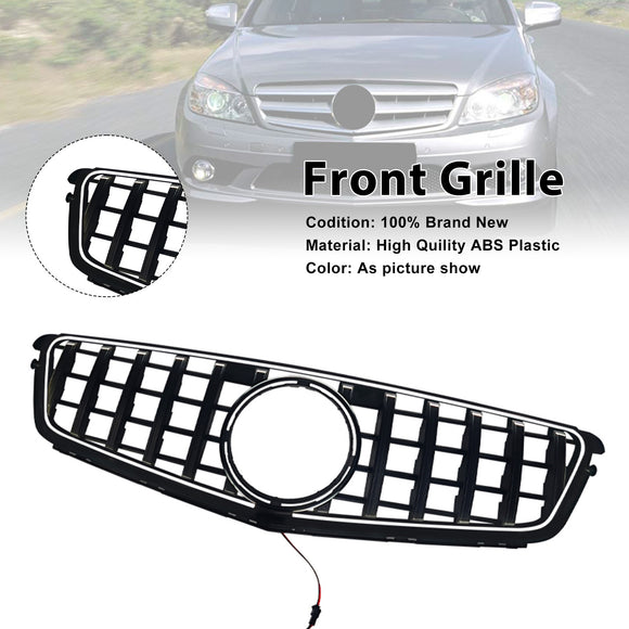 GT-Style Front Bumper Grill Grille Fit Benz C-Class W204 C300 C350 2008-2014