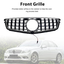 GT-Style Front Bumper Grill Grille Fit Benz C-Class W204 C300 C350 2008-2014-4