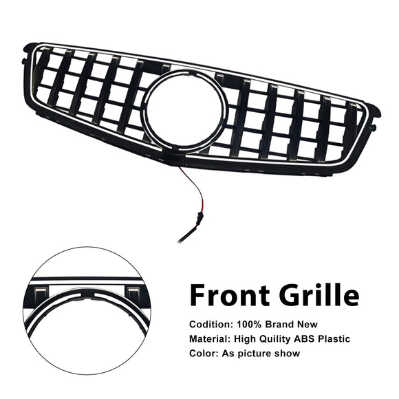 GT-Style Front Bumper Grill Grille Fit Benz C-Class W204 C300 C350 2008-2014