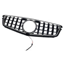 GT-Style Front Bumper Grill Grille Fit Benz C-Class W204 C300 C350 2008-2014-7