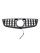GT-Style Front Bumper Grill Grille Fit Benz C-Class W204 C300 C350 2008-2014-13
