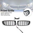 Black Front Kidney Grille Grill Fit BMW F32 F33 F36 F82 2014-2020 Dual Slat-1