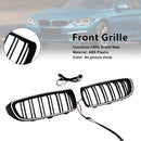 Black Front Kidney Grille Grill Fit BMW F32 F33 F36 F82 2014-2020 Dual Slat-3