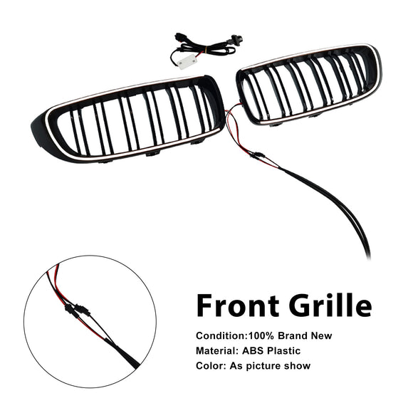Black Front Kidney Grille Grill Fit BMW F32 F33 F36 F82 2014-2020 Dual Slat