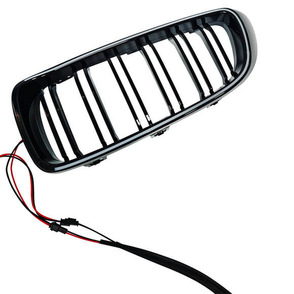 Black Front Kidney Grille Grill Fit BMW F32 F33 F36 F82 2014-2020 Dual Slat