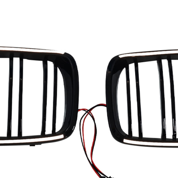 Black Front Kidney Grille Grill Fit BMW F32 F33 F36 F82 2014-2020 Dual Slat
