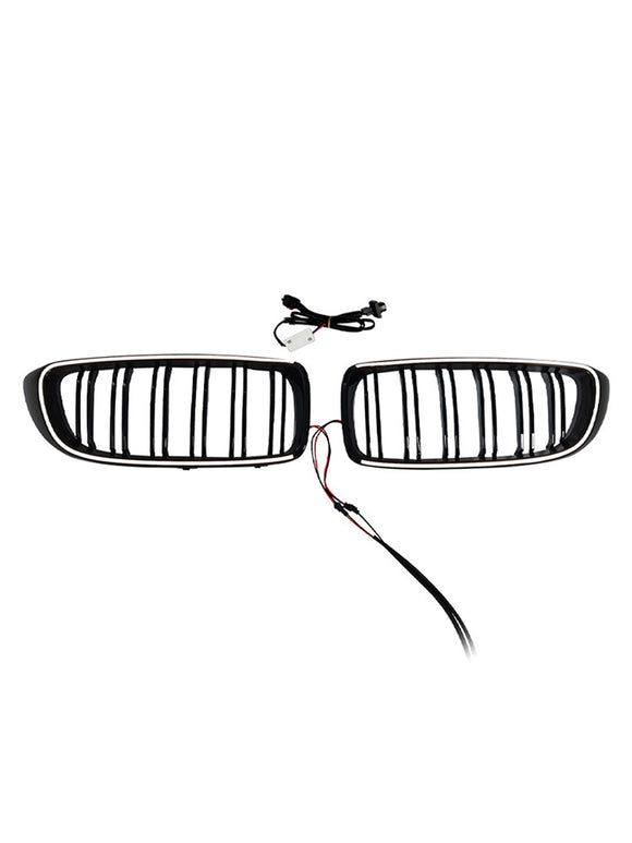 Black Front Kidney Grille Grill Fit BMW F32 F33 F36 F82 2014-2020 Dual Slat