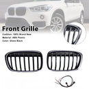 2 Stuks Glanzend Zwart Front Nier Grill Grille Fit Bmw X1 F48 F49 2016-2019-11