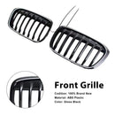 2 Stuks Glanzend Zwart Front Nier Grill Grille Fit Bmw X1 F48 F49 2016-2019-4