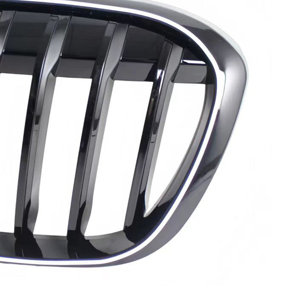 2 Stuks Glanzend Zwart Front Nier Grill Grille Fit Bmw X1 F48 F49 2016-2019
