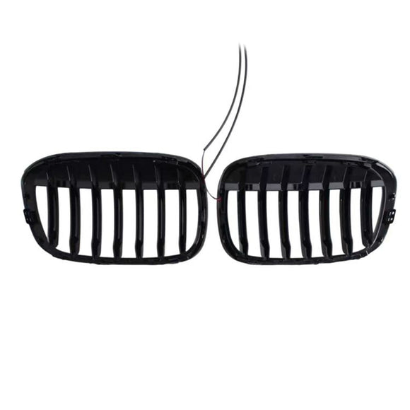2 Stuks Glanzend Zwart Front Nier Grill Grille Fit Bmw X1 F48 F49 2016-2019